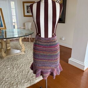 ASOS Design Boucle Multicolor Mini Skirt Size 4 Office Cocktail Party